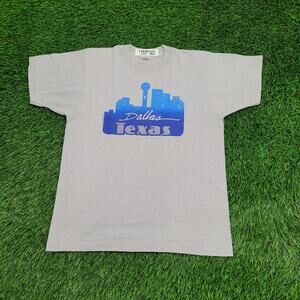 Vintage 1985 Dallas Texas Shirt S/M 18x24 Gray